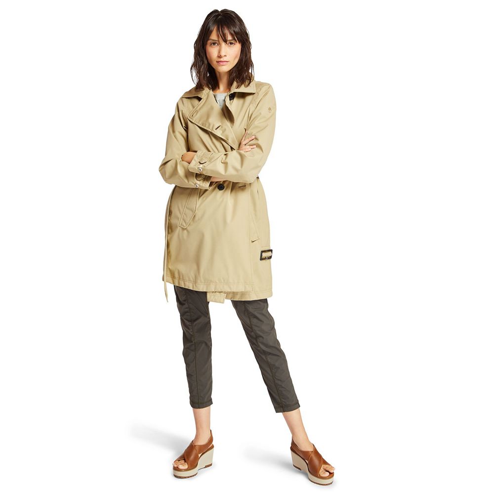 Abrigos Timberland Mujer Classic Waterproof Trench Kaki - Chile ATB-930172